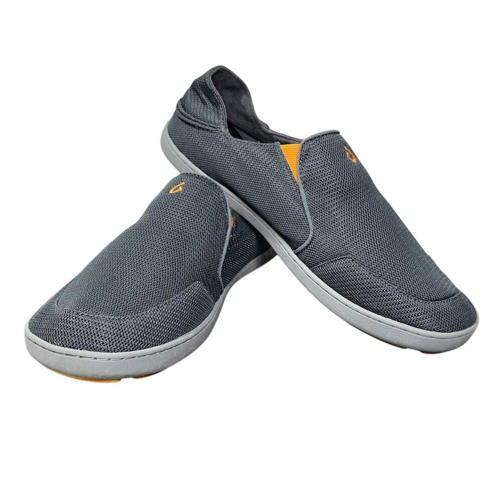 Olukai Nohea Mesh Shoes Dark Shadow Gray Men's 11.5